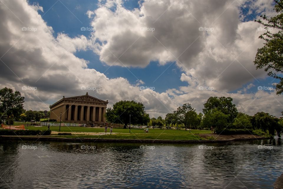 Beautiful view of the Parthenon in Nashville, Tennessee 