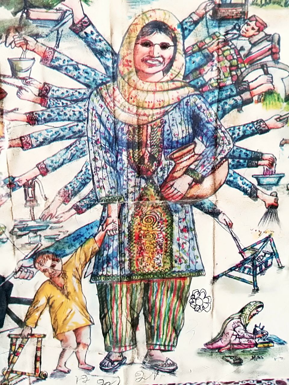 Woman work daily hands