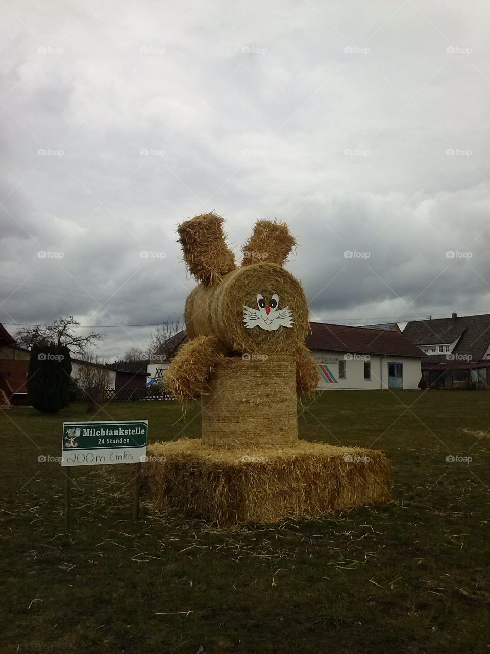 Rabbit made from hay