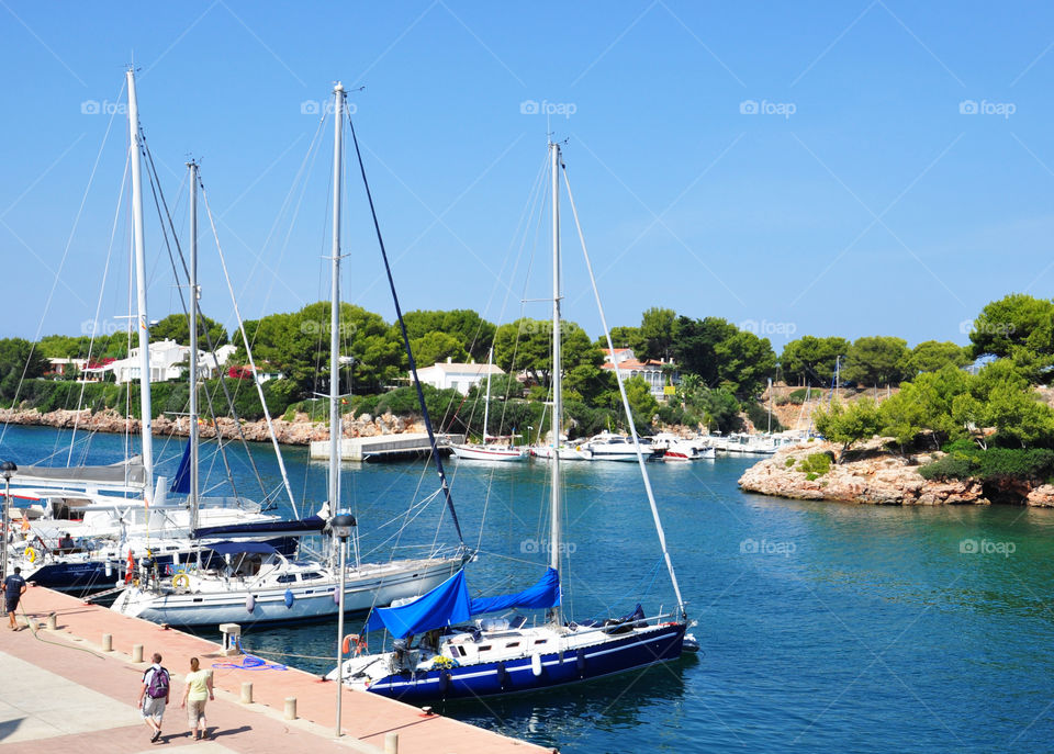 Ciutadella yachts in port 