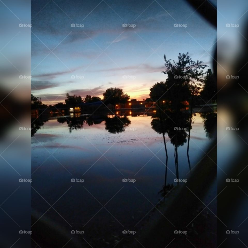 Sunset, Reflection, Dawn, Water, Lake
