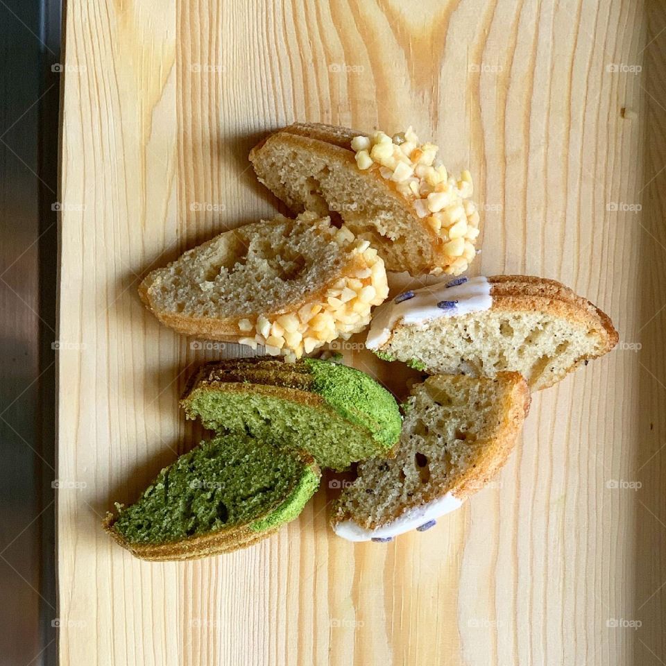 Madeleines are great road trip snacks on the go; in 3 flavours - afternoon earl Grey, old fashioned matcha and all time favourite peanut butter