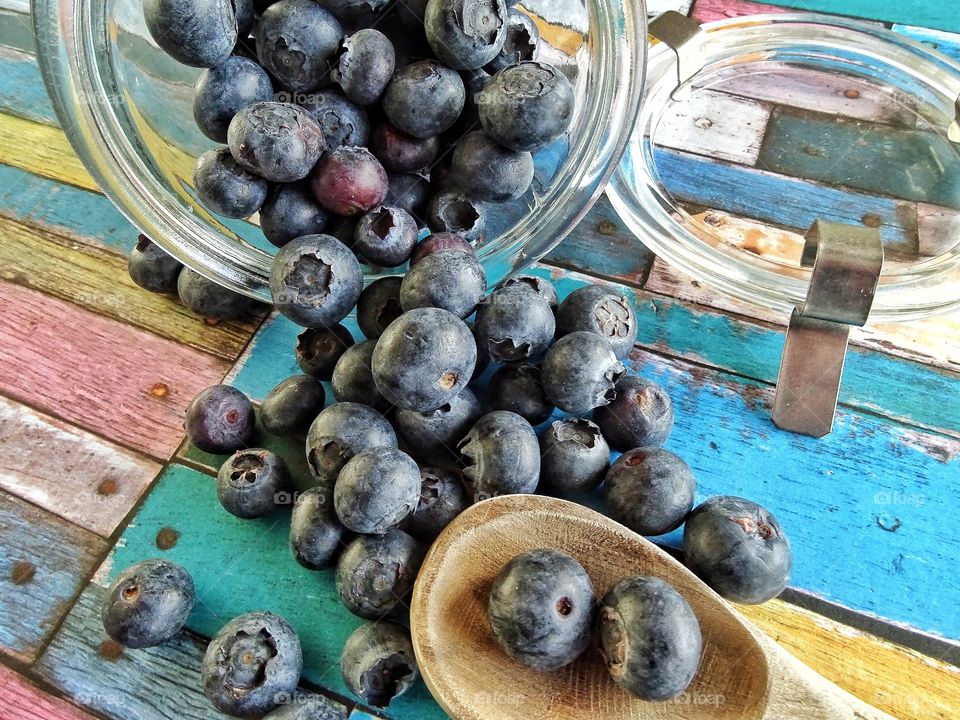 Fresh blueberries