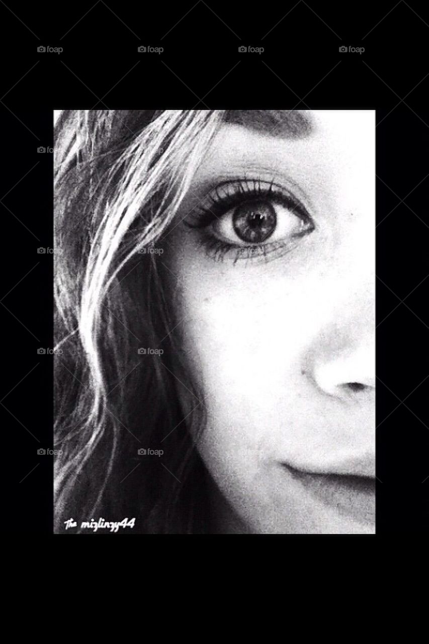 face white black eye by mizlinzy44