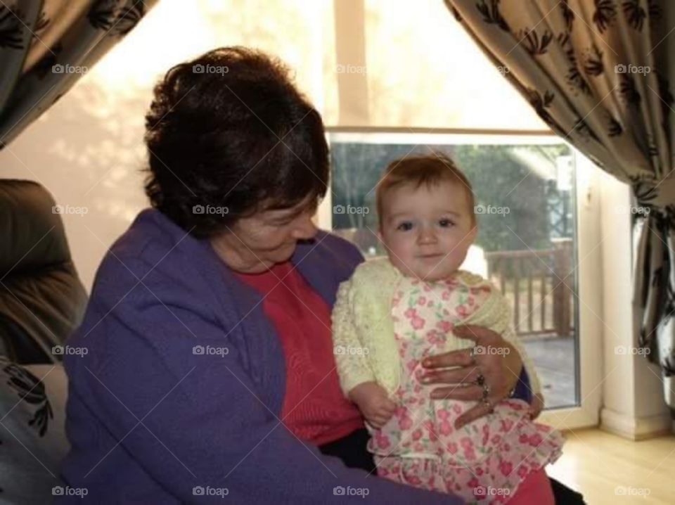 baby and grandparent