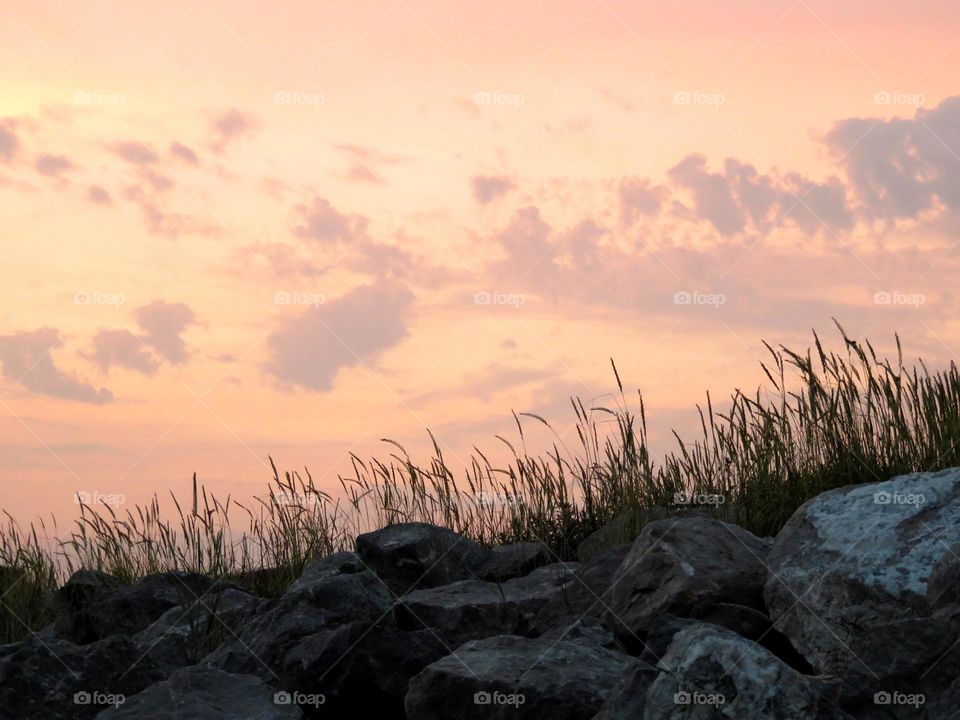 dunes in sunset