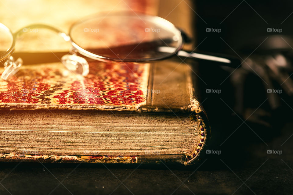 Vintage book on the table