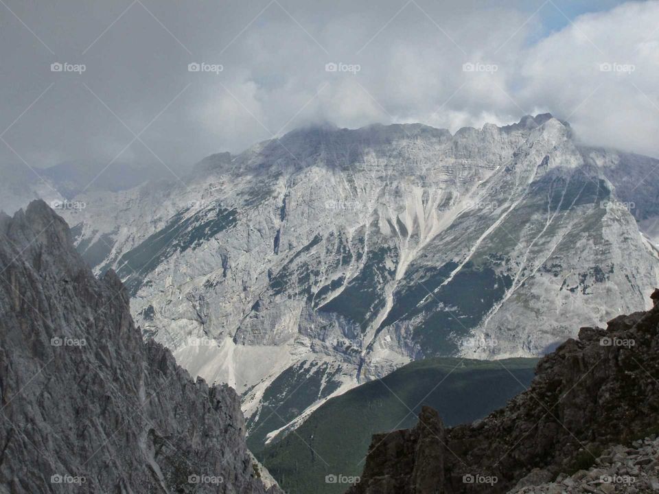 View of mountain during winter, Innsbruck