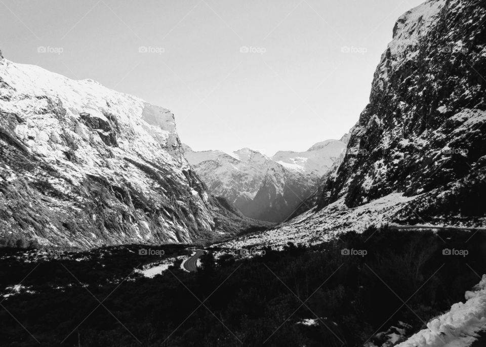 The snowy mountains of New Zealand’s South Island