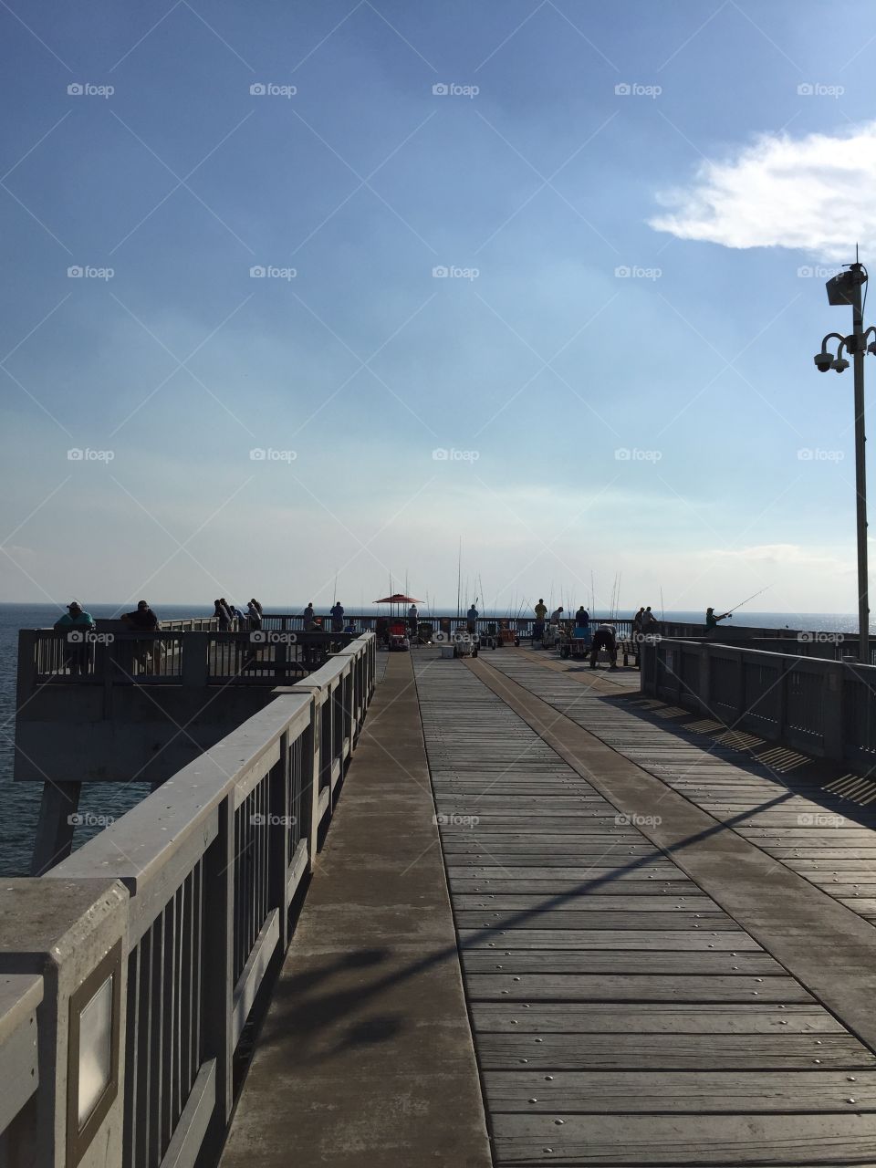 On the pier