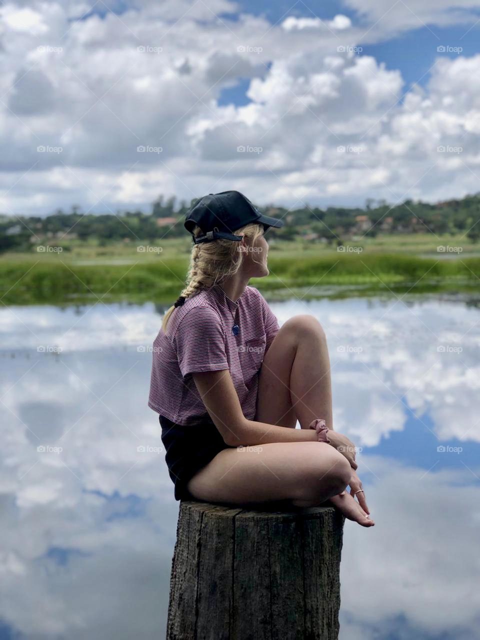 An ethereal self portrait with the sky 