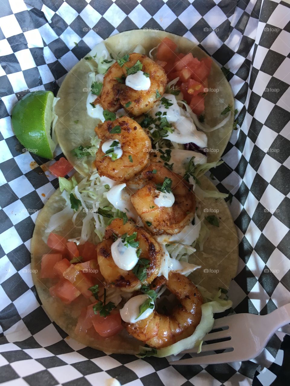 Shrimp tacos taste better on San Juan Island!