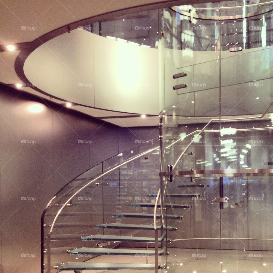 Glass staircase