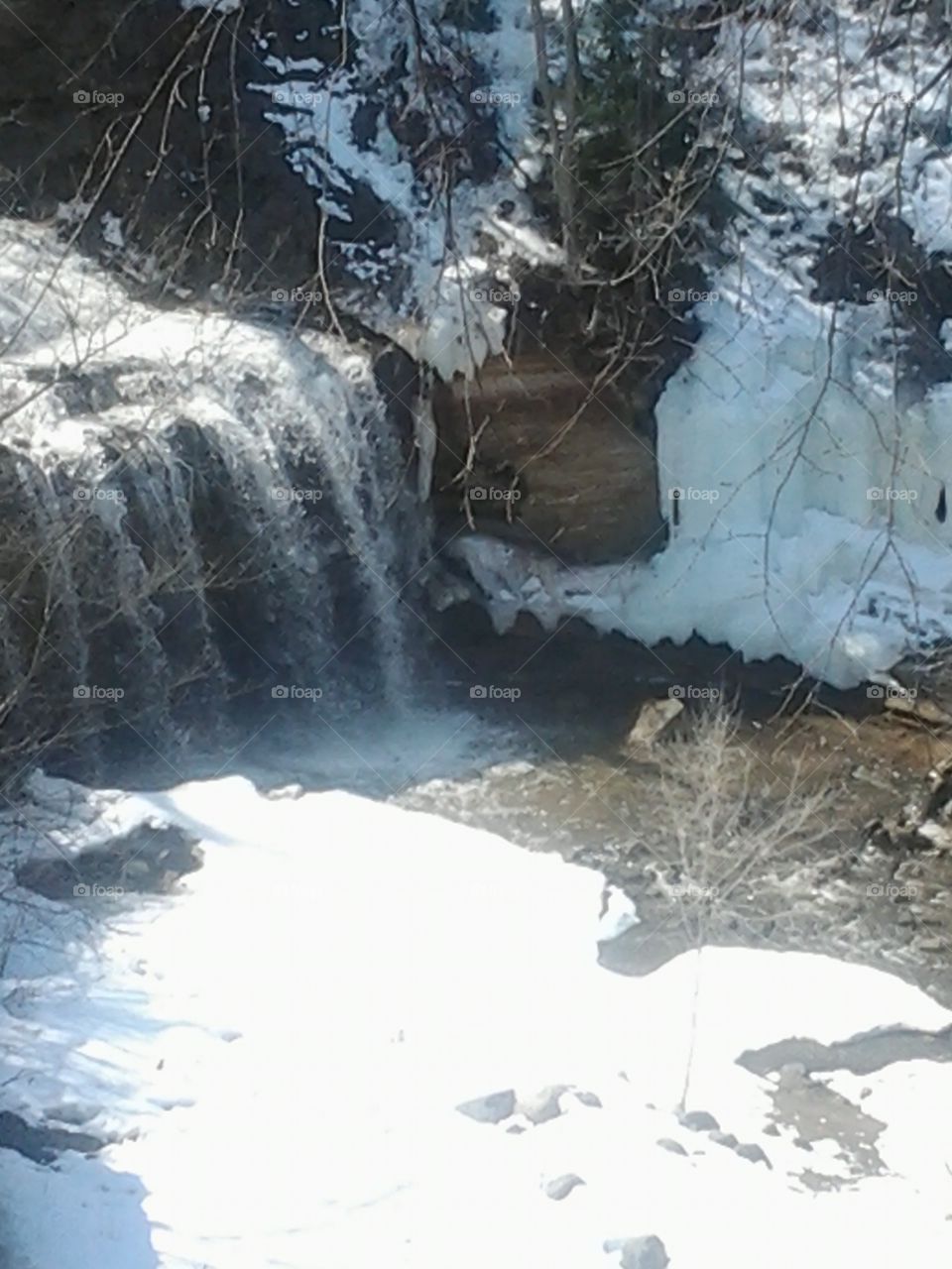 winter waterfall