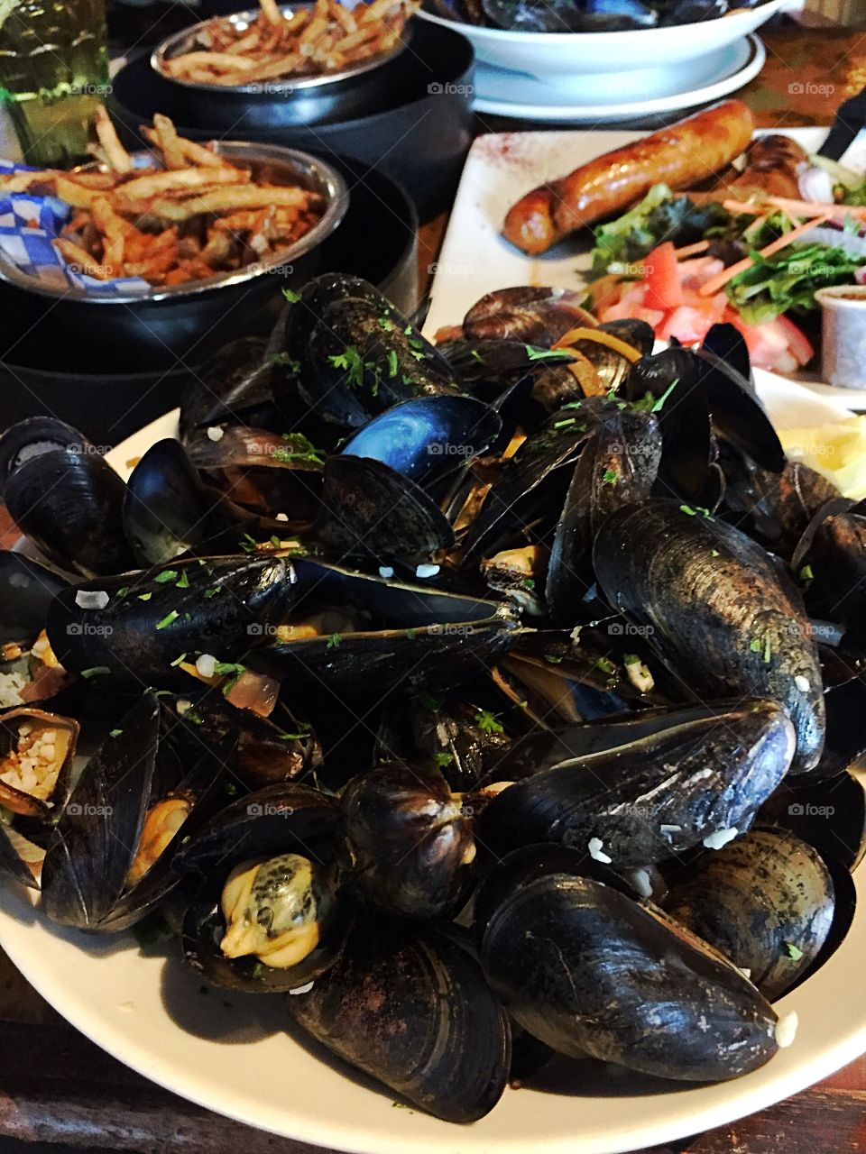 Moules marinières mussels plate