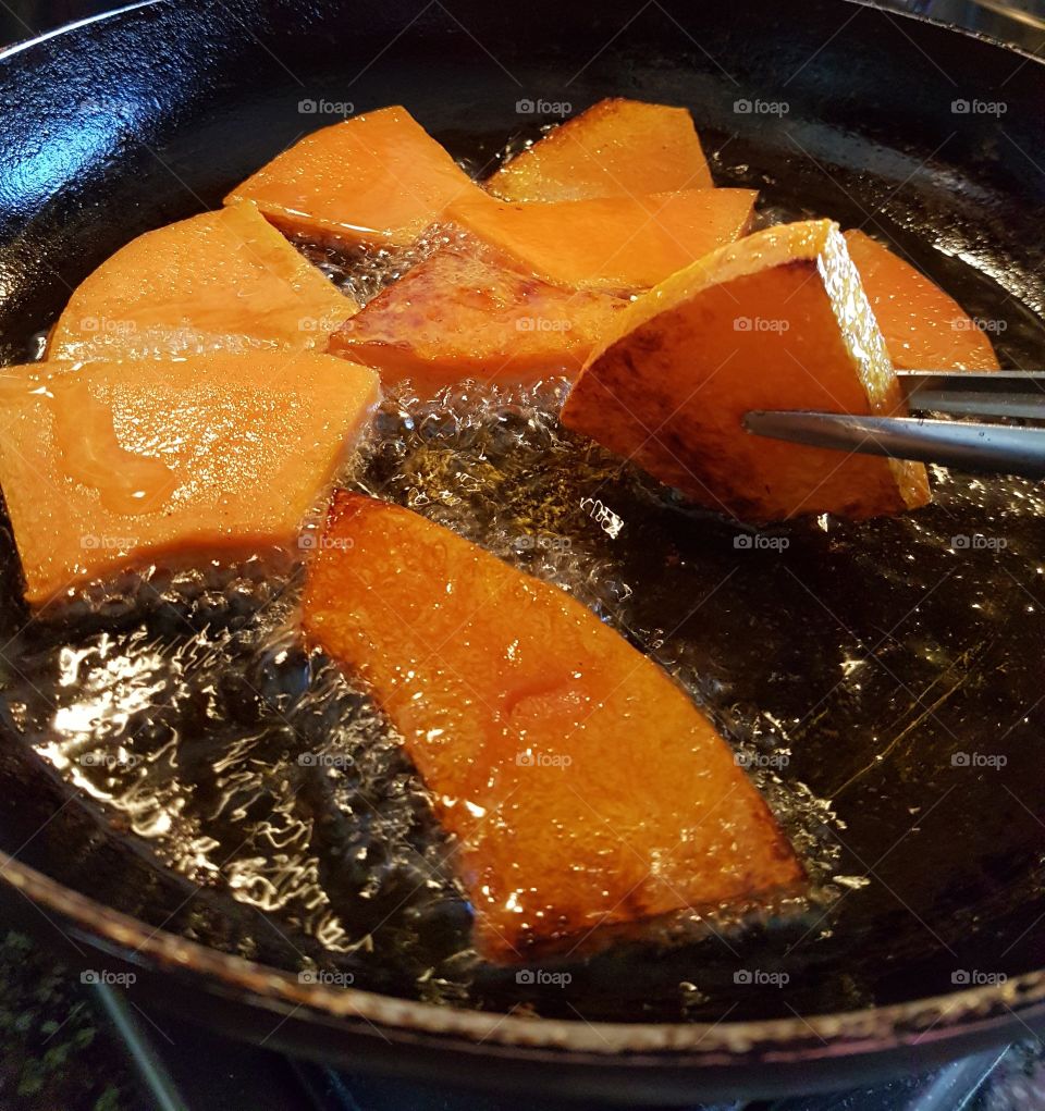 Fried pumpkin