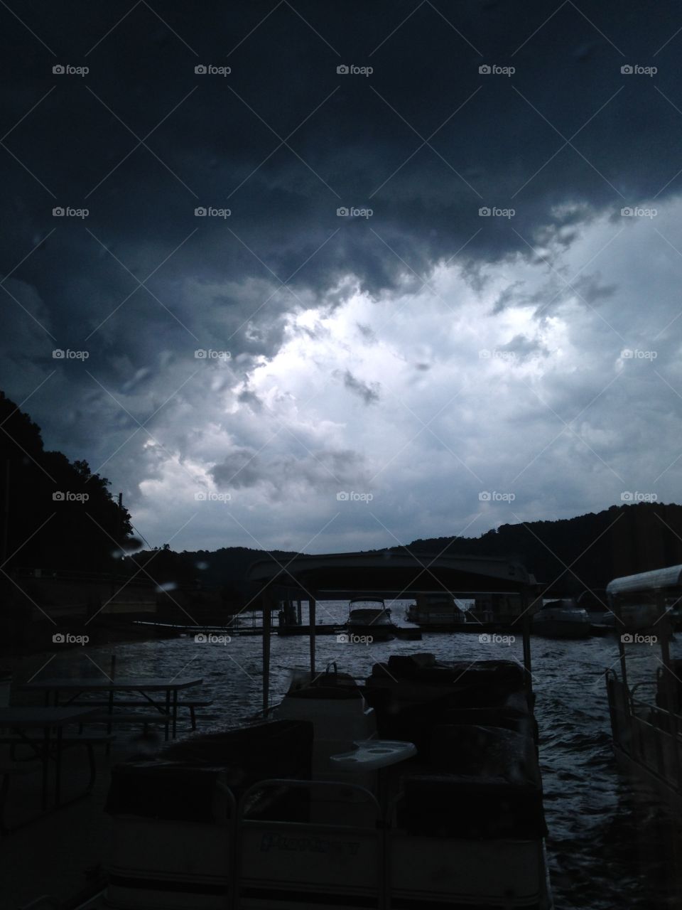 Storm over lake 