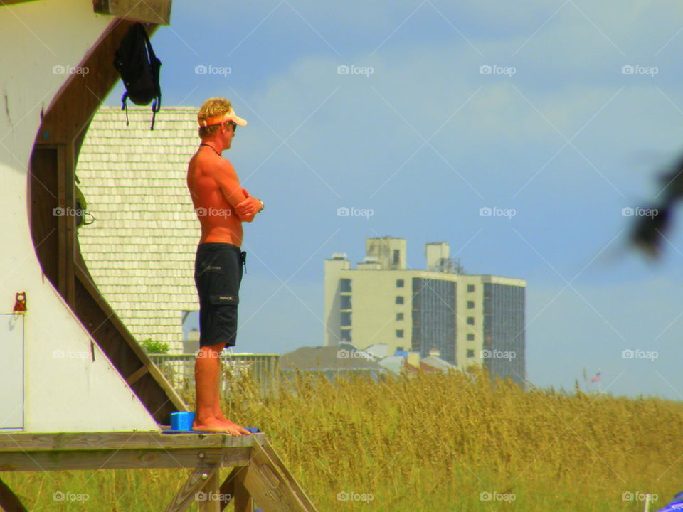 The guard of the beach