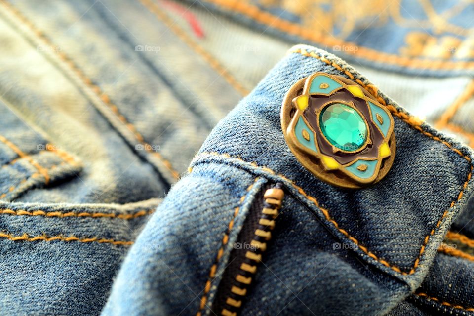 Closeup shot of jeans