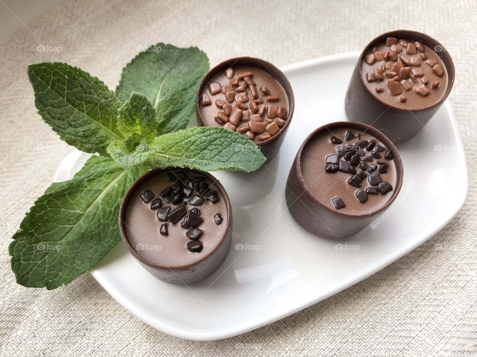 Chocolate in cup