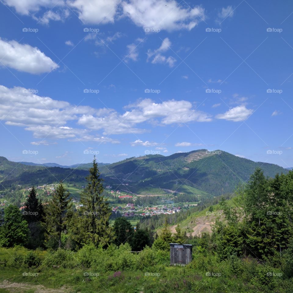 Carpathian mountains landscape