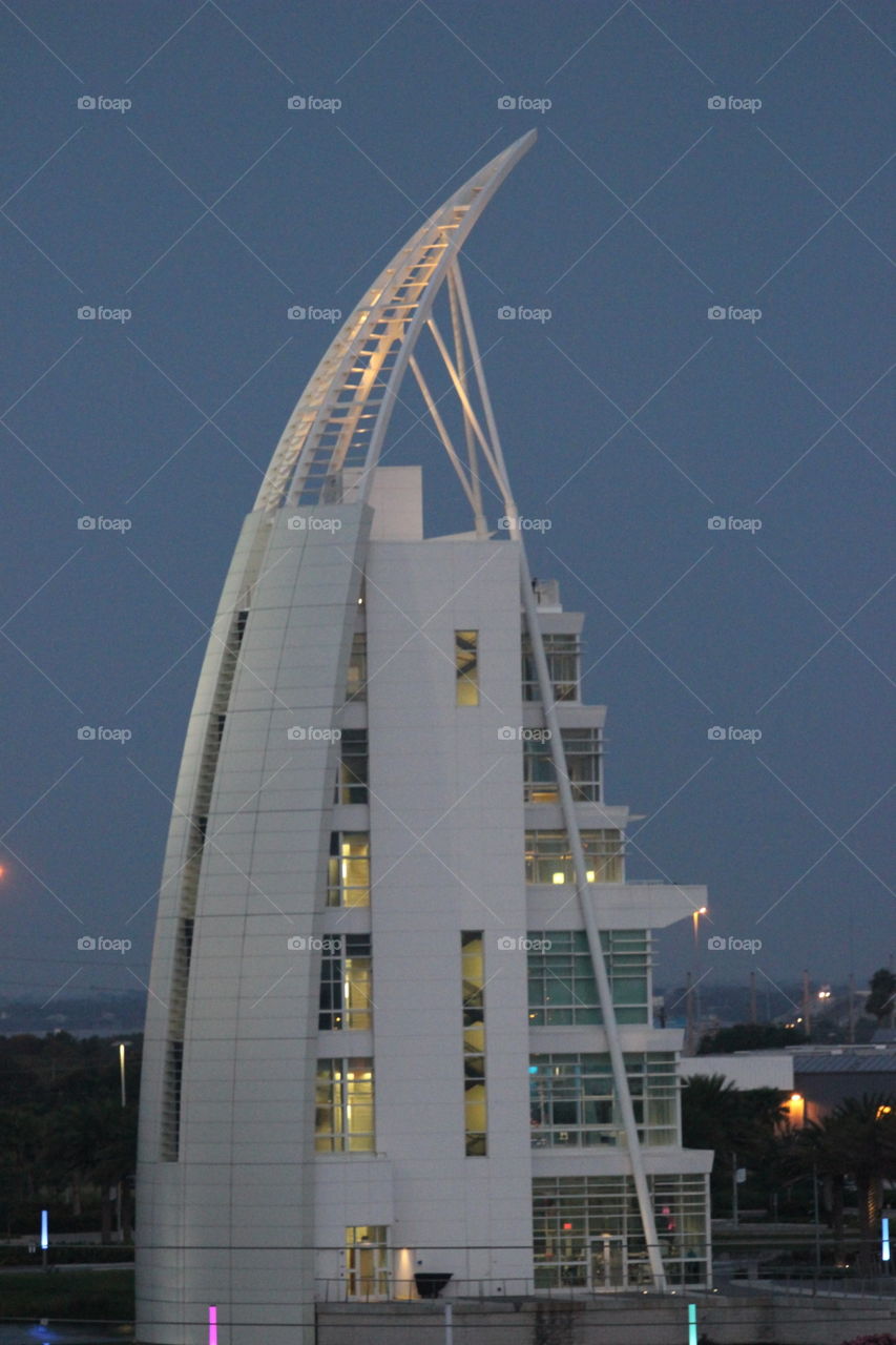 Modern architecture from Port Canaveral FL.