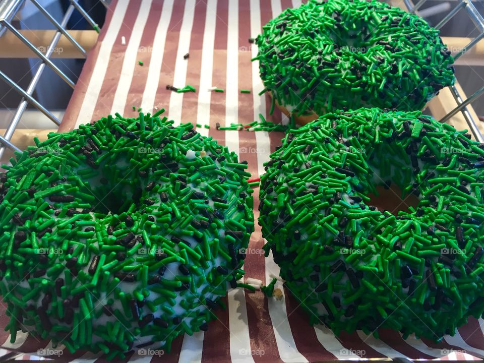 Green Sprinkle Donut