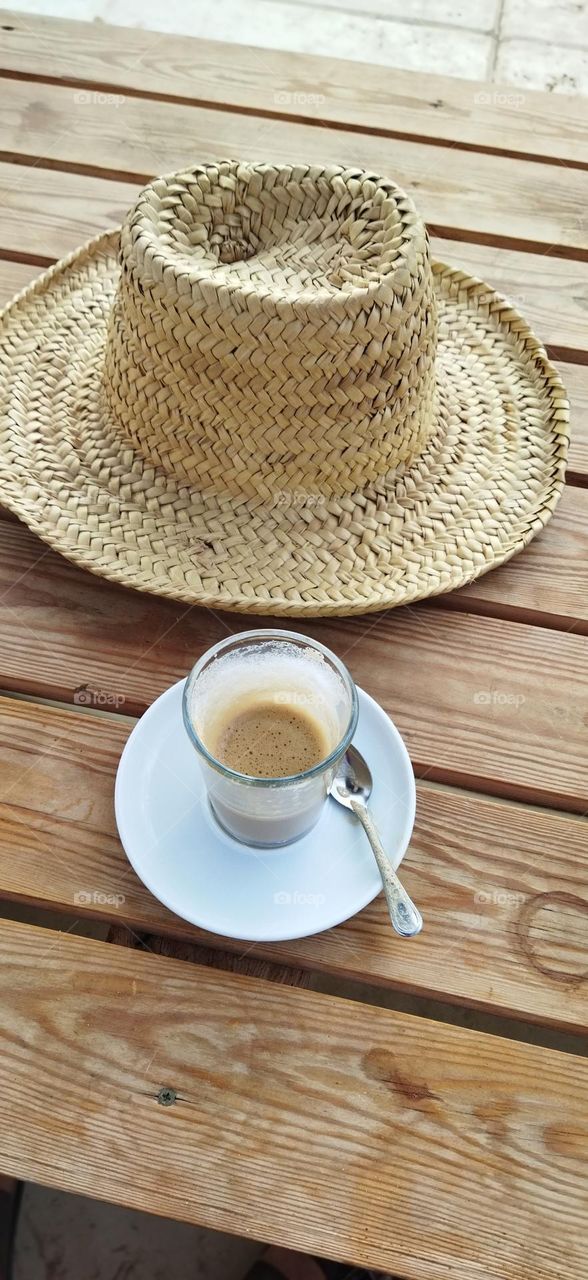 delicious coffee on table.