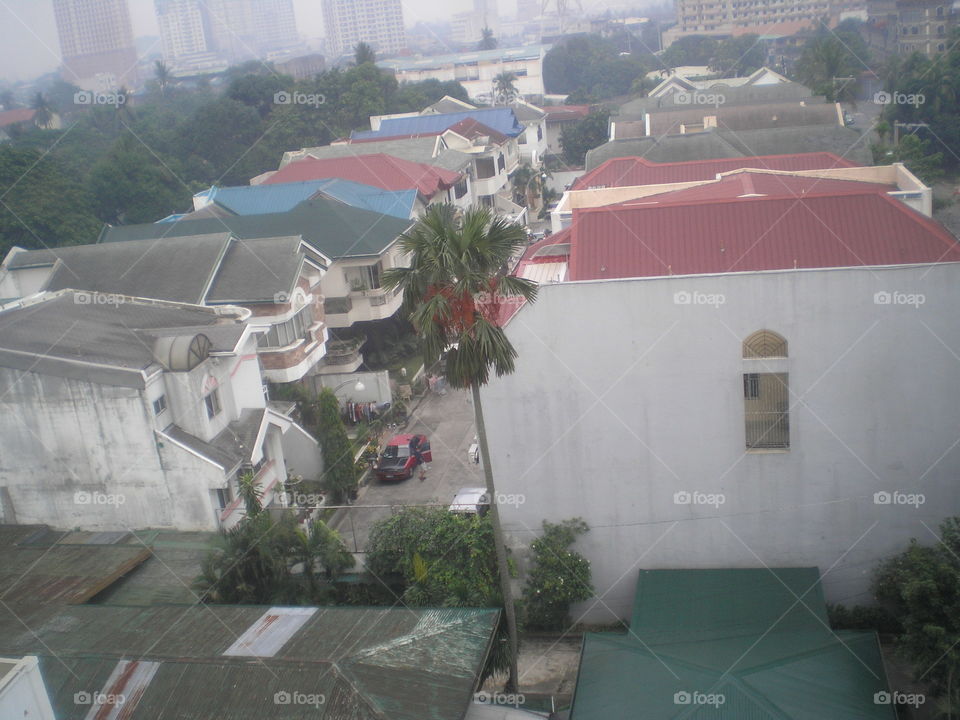 downtown Quezon City . typical neighborhood in Quezon City, Philippines 