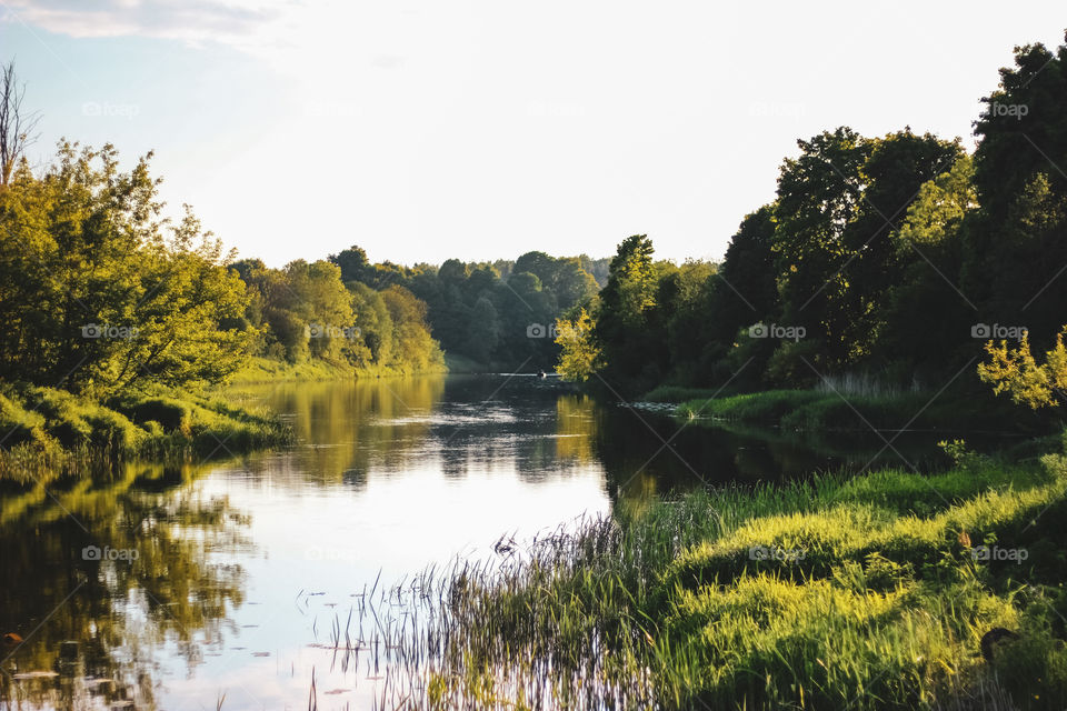 Beautiful view of Lithuania river Venta