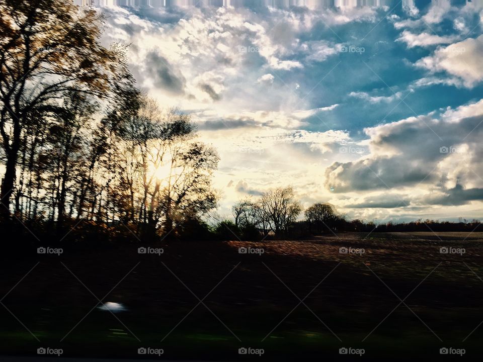 Sunset through the trees - Marion, Ohio