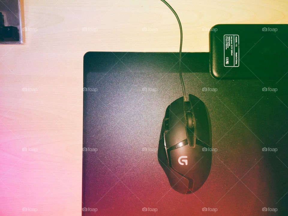 a beautiful mouse on the mouse pad