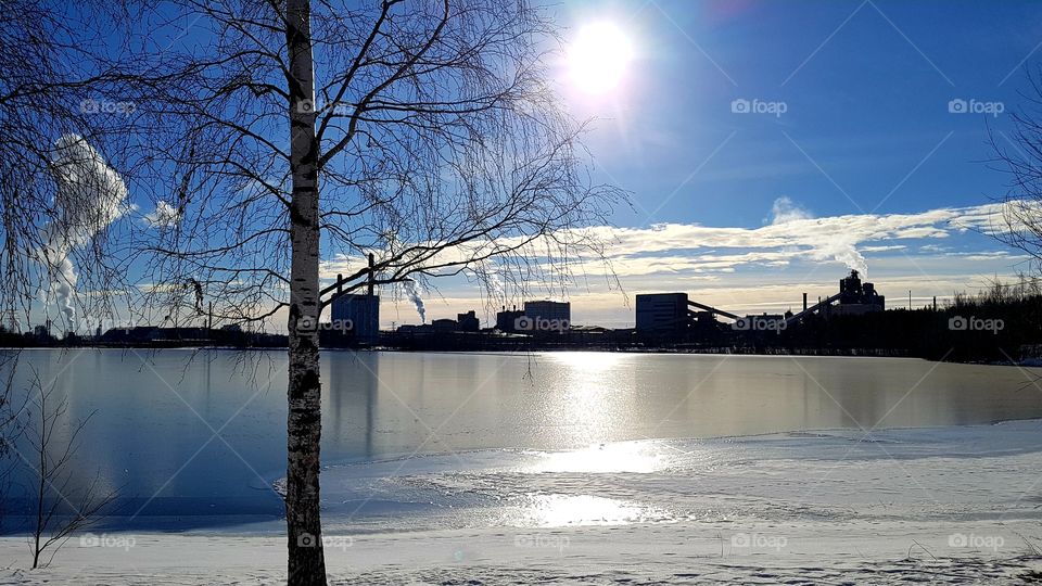 reflection in the ice