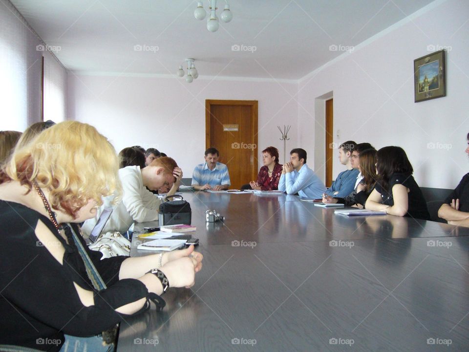 people at a meeting