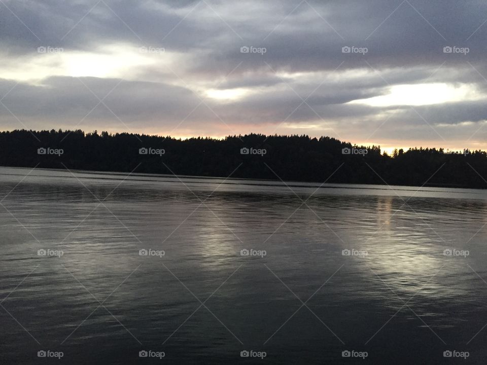 Water, Sunset, Dawn, Lake, Landscape