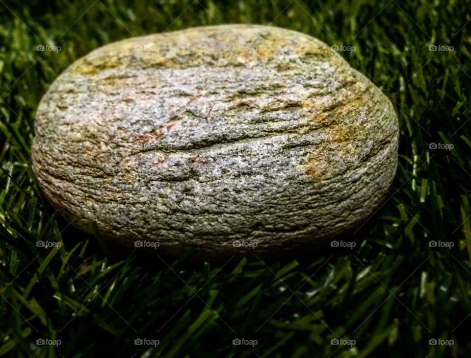 Grama com uma pedra ! Simples é fantástico 