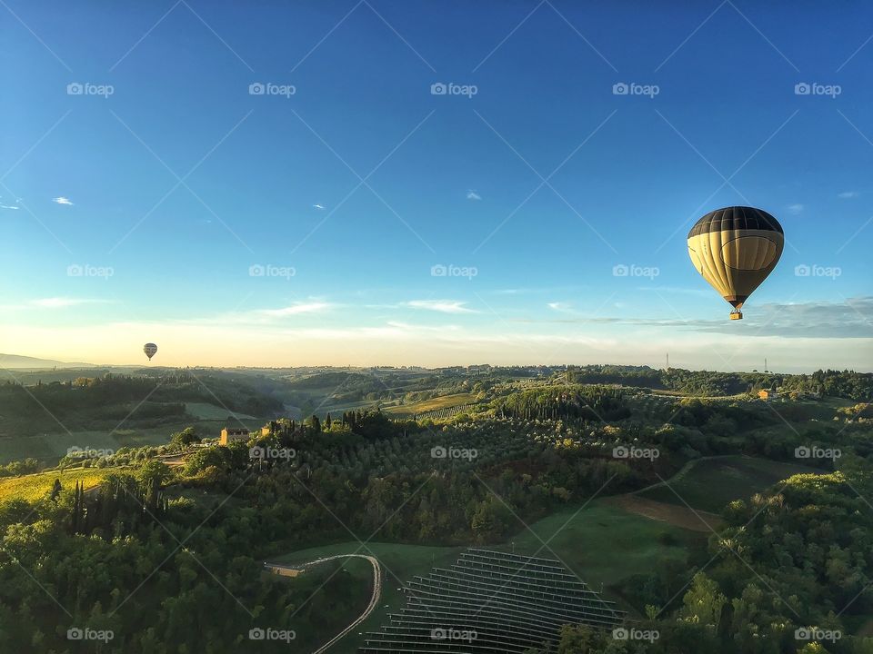 Flying over Tuscany
