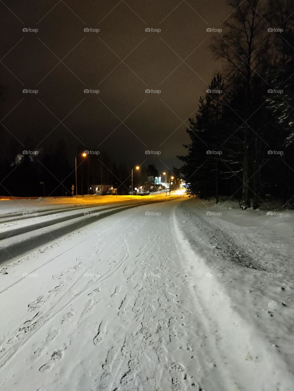 snowy street