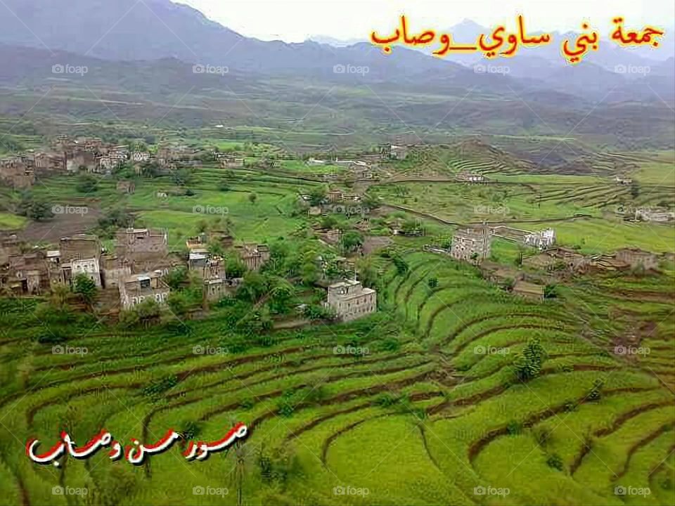 Glory be to God, the magnificent and picturesque view and the natural green trees are a view that is nothing more wonderful than it