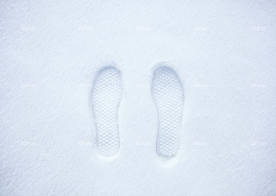 Snow footprints 