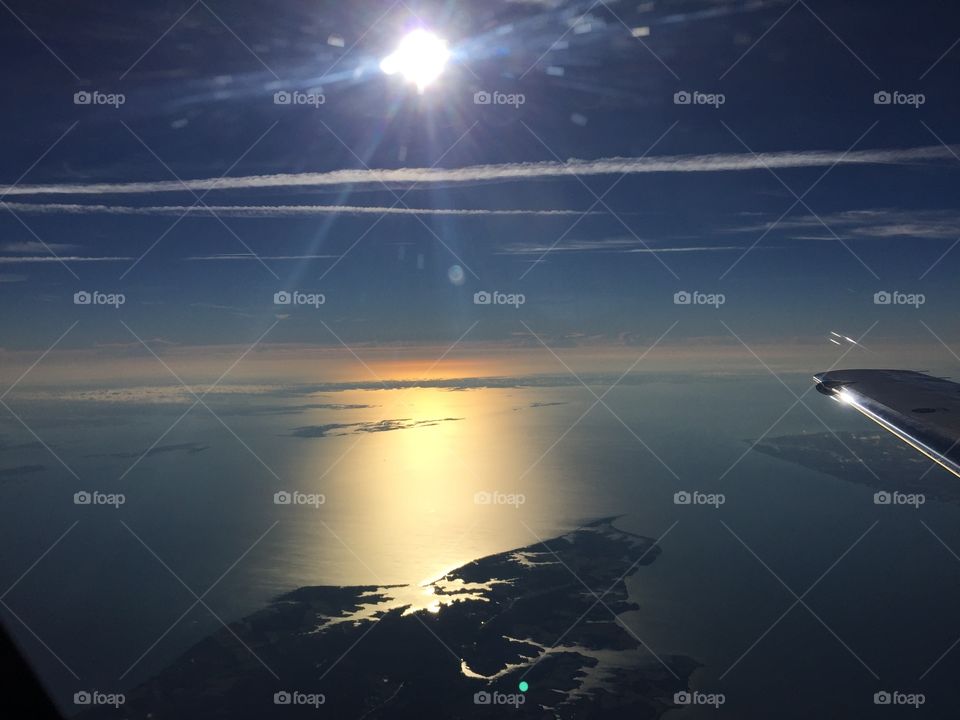 View from jet over NJ