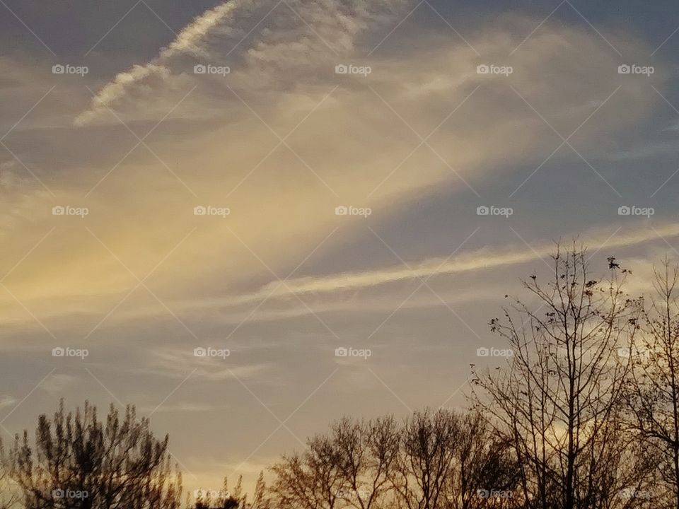 evening sky with clouds
