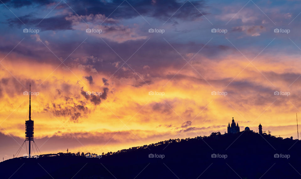 Atardecer sobre Barcelona