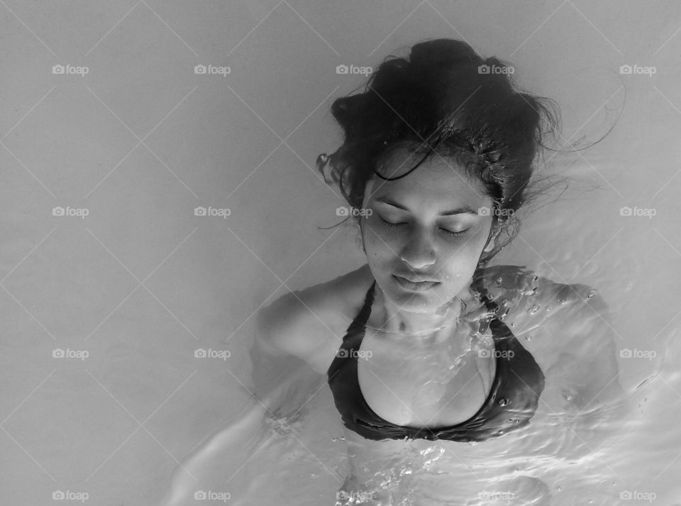 Drowning woman