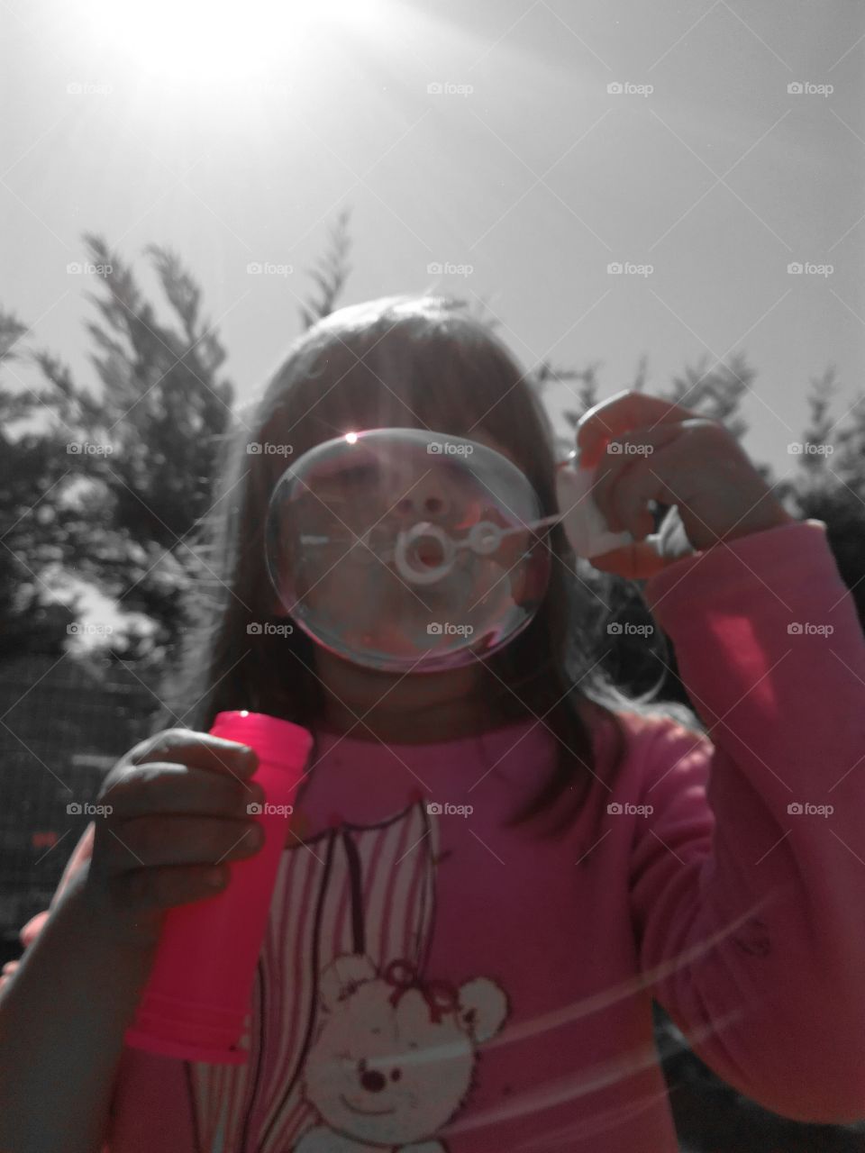 bulle, bubble, savon, rose