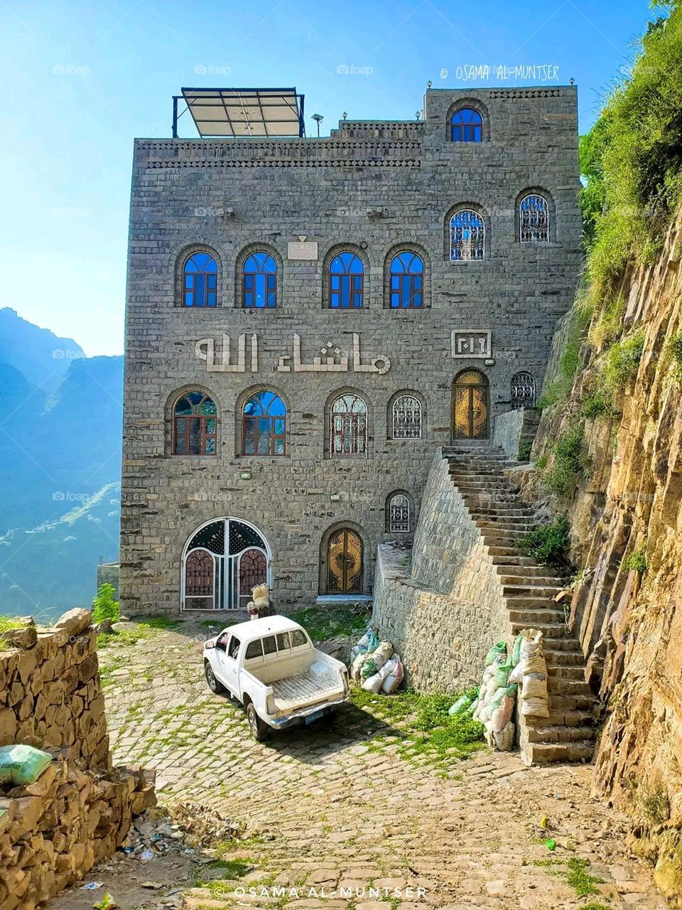 A very beautiful picture, and there is no better picture than it. There is no better picture of green herbs and colorful, red and white roses than it. Glory be to God, the natural and picturesque view, and there is no more wonderful picture than it.