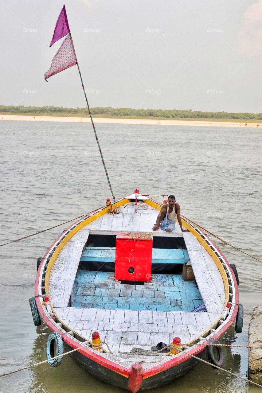 Boat in Ganga river