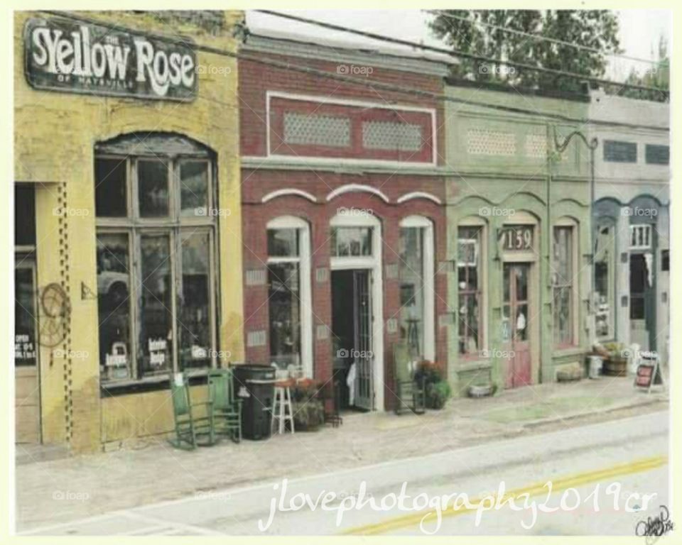 hand colored Downtown Maysville lost in time