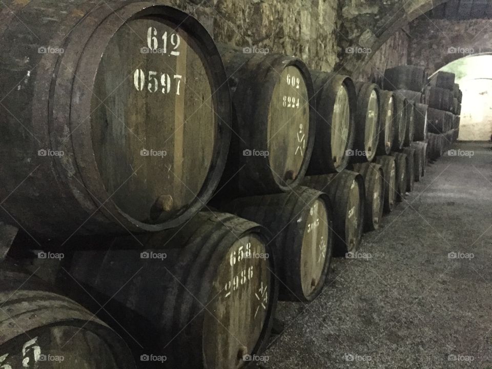 Port wine barrels 