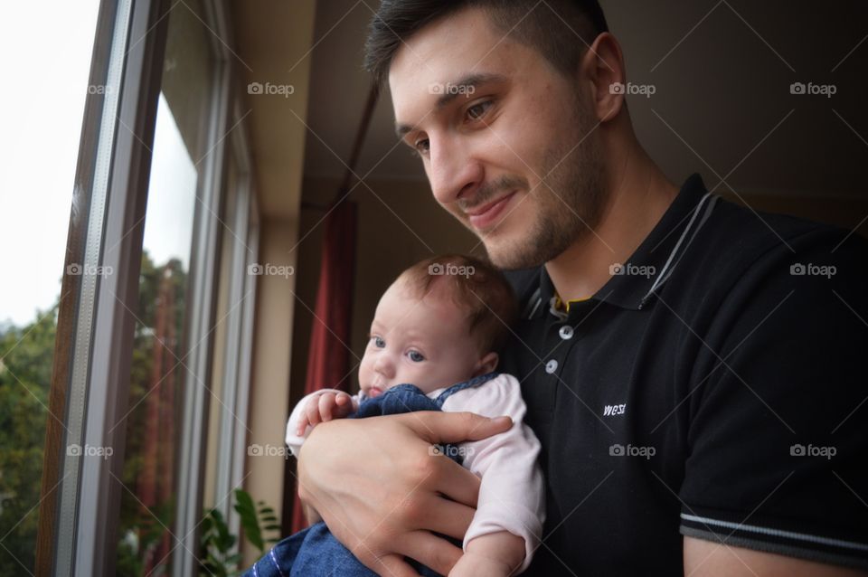 baby with his godfather